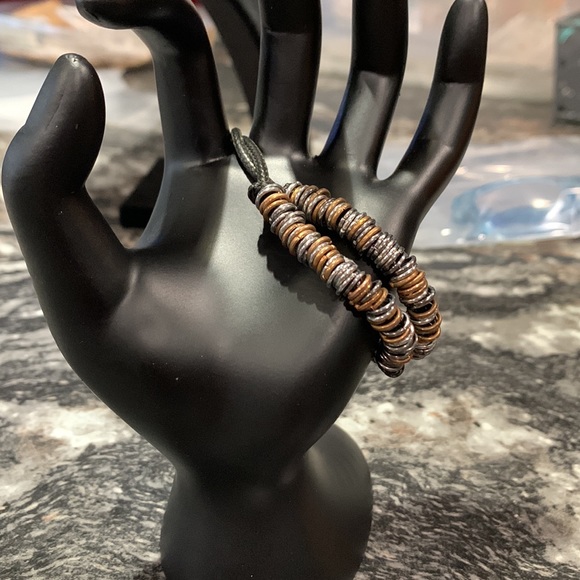 $5 add-on to any Bundle!! Or 3/$25 metal loops on leather bands bracelet - Picture 8 of 9